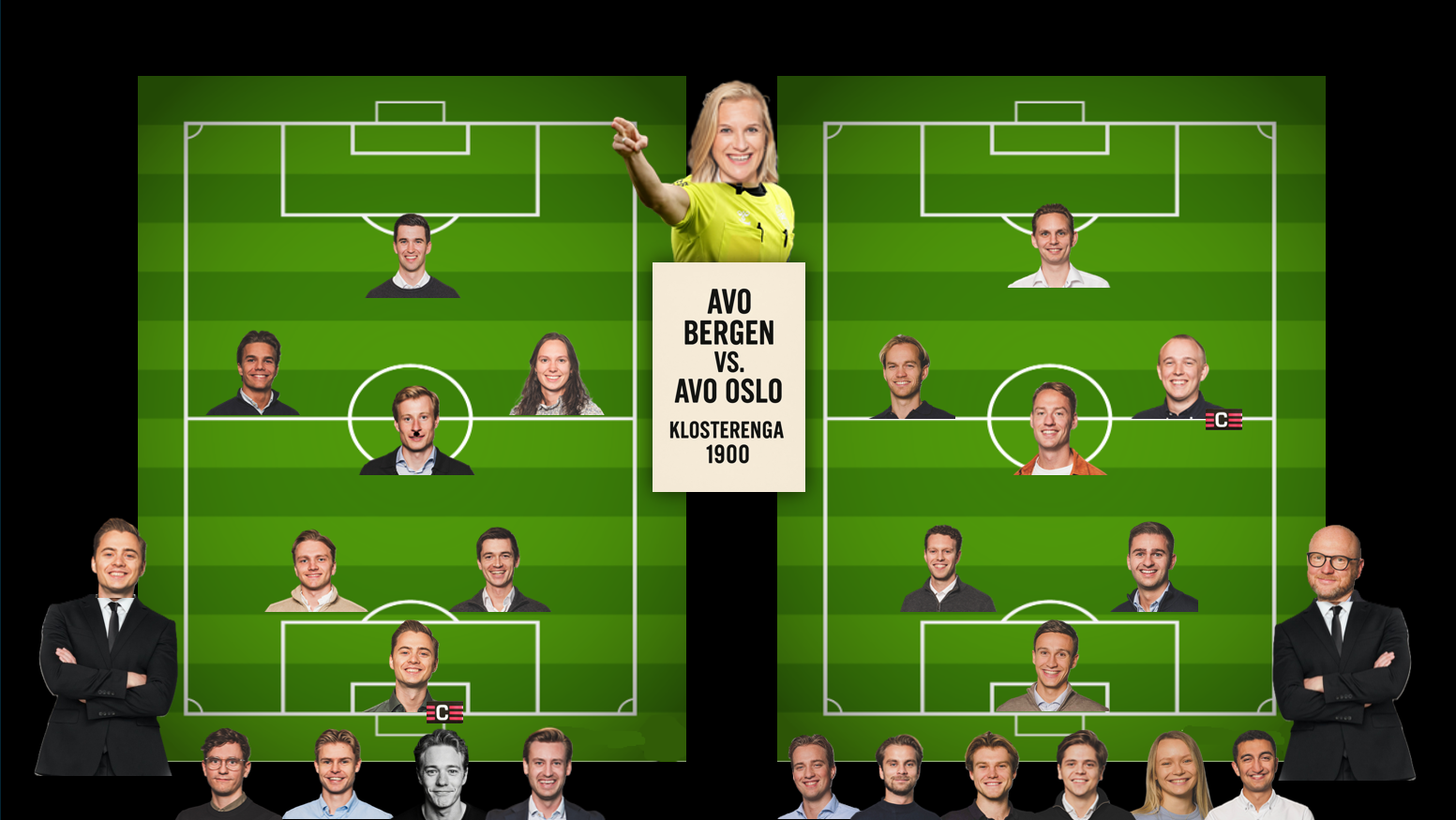 Lagoppstilling AVO Bergen vs AVO Oslo